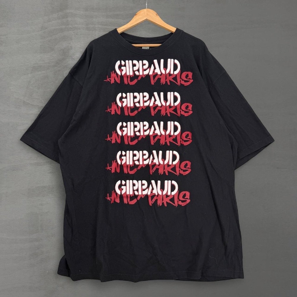 Marithe Francois Girbaud T-Shirt Black Graphic Logo NYC Paris 4XL